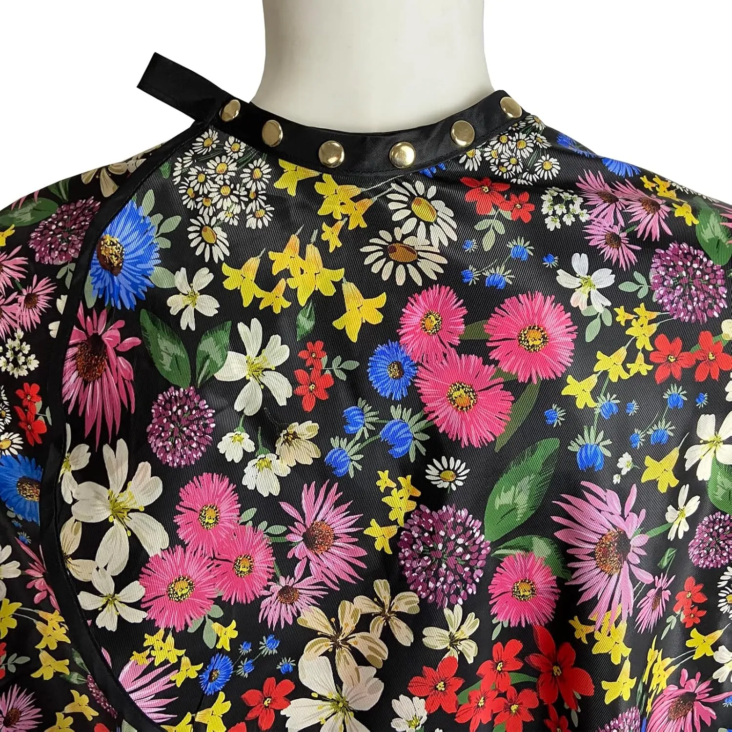 Salon Cape for Women,Hair Cutting Cape with Snaps,Professional Large Barber Stylist Hairdresser Cape,Waterproof & Light Weight & Machine Washable- 63”× 56”(Flowers)