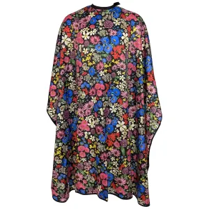 Salon Cape for Women,Hair Cutting Cape with Snaps,Professional Large Barber Stylist Hairdresser Cape,Waterproof & Light Weight & Machine Washable- 63”× 56”(Flowers)