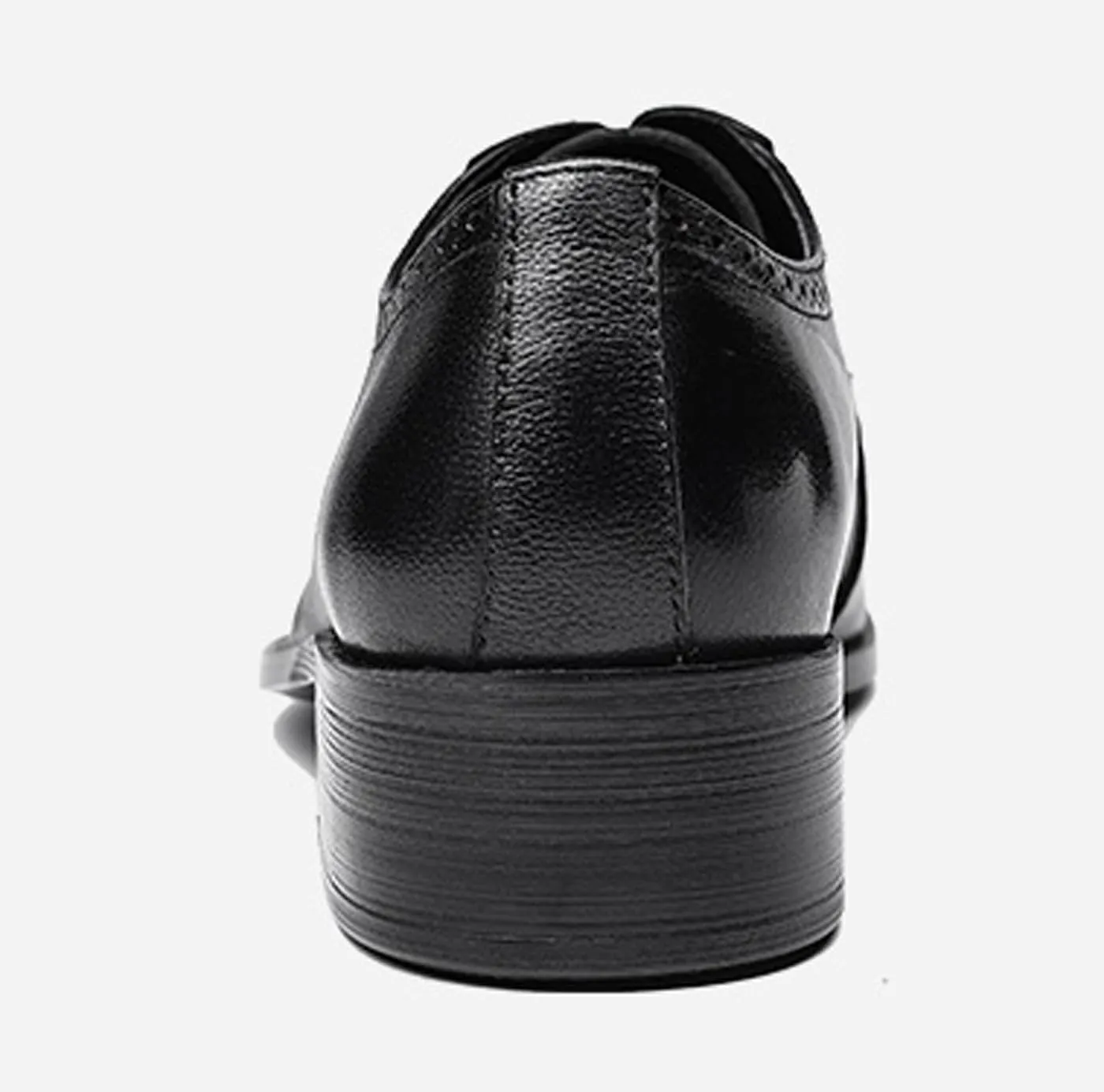 Santimon Men’s Black Oxford Formal Dress Shoes – Genuine Leather Lace-Up Business Casual Shoes for Men, Elegant Cap Toe Comfort Insole – Ideal for Office, Wedding
