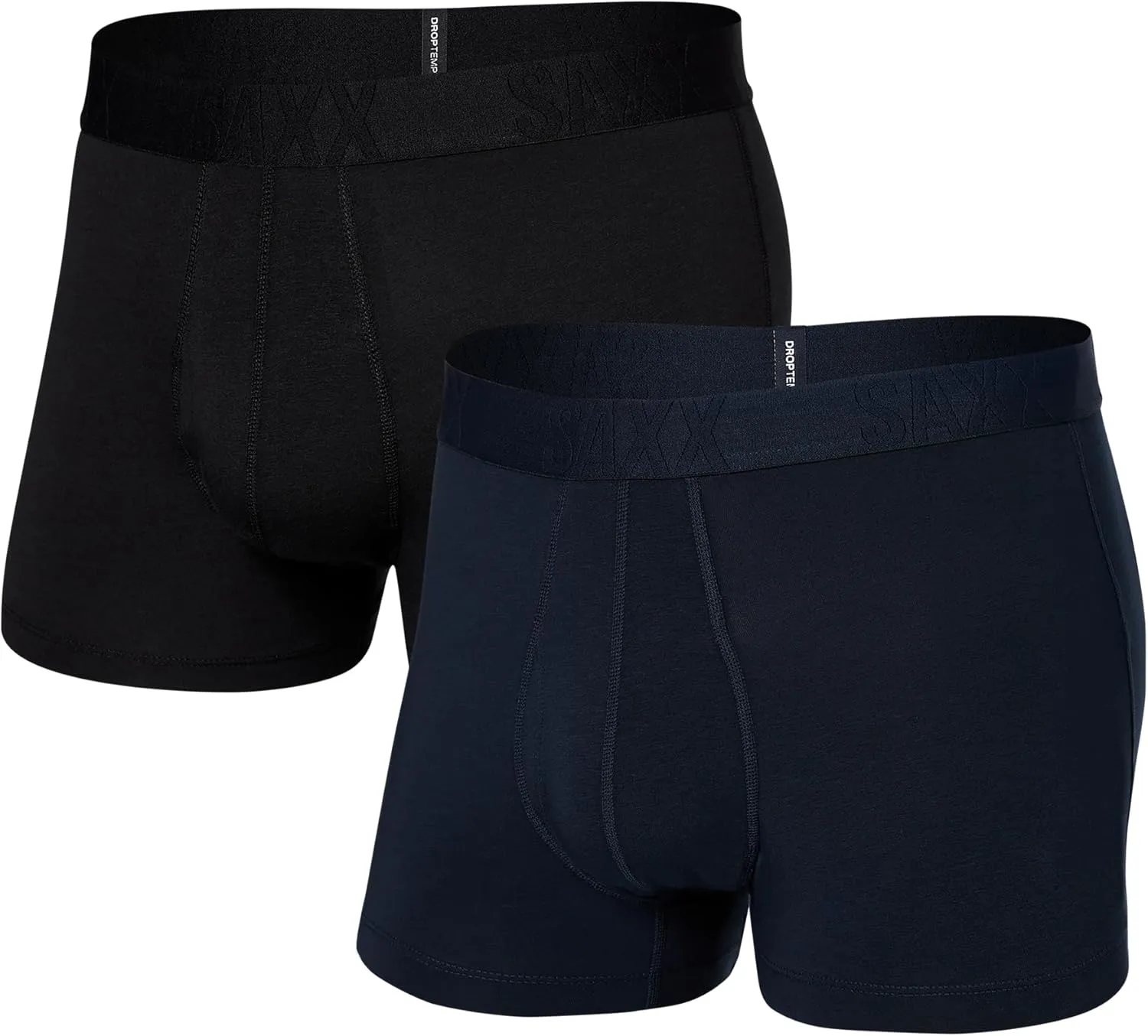 SAXX Underwear Co. Men's Underwear with Pouch Droptemp Cooling Cotton Trunk Fly 2Pk