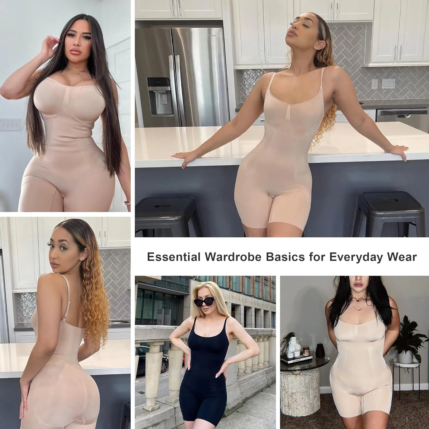SHAPERX Shapewear for Women Tummy Control Open Bust Thigh Slimmer Body Shaper