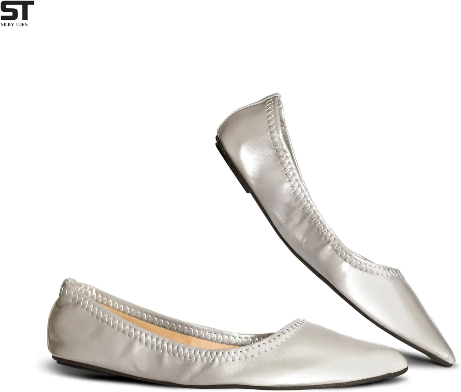 Silky Toes Womens Foldable Flat Ballet Shoes Casual Business Flats for Women