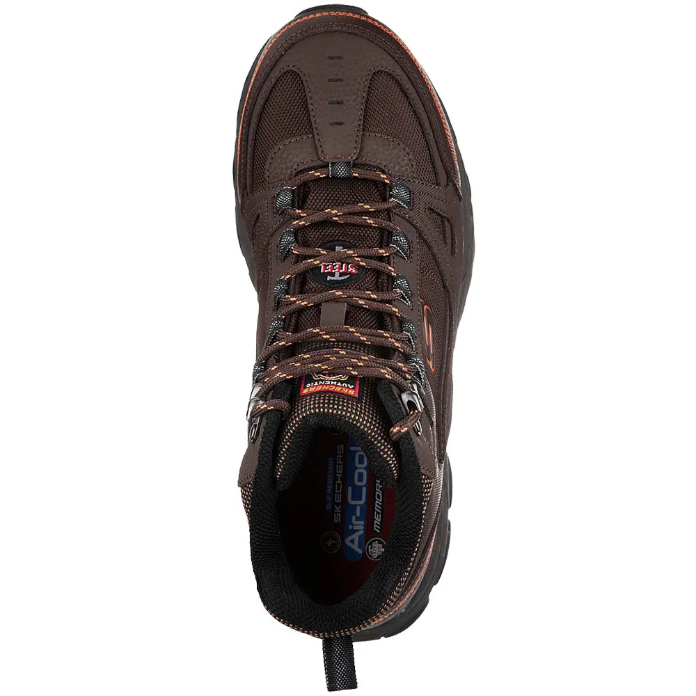 Skechers Ledom Waterproof Safety Steel Toe Cap Boots 77147EC BRN