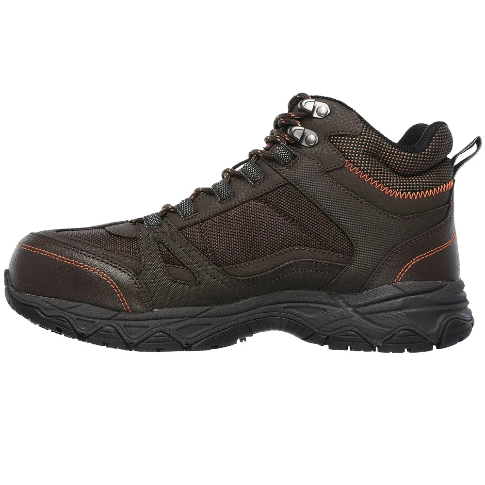 Skechers Ledom Waterproof Safety Steel Toe Cap Boots 77147EC BRN
