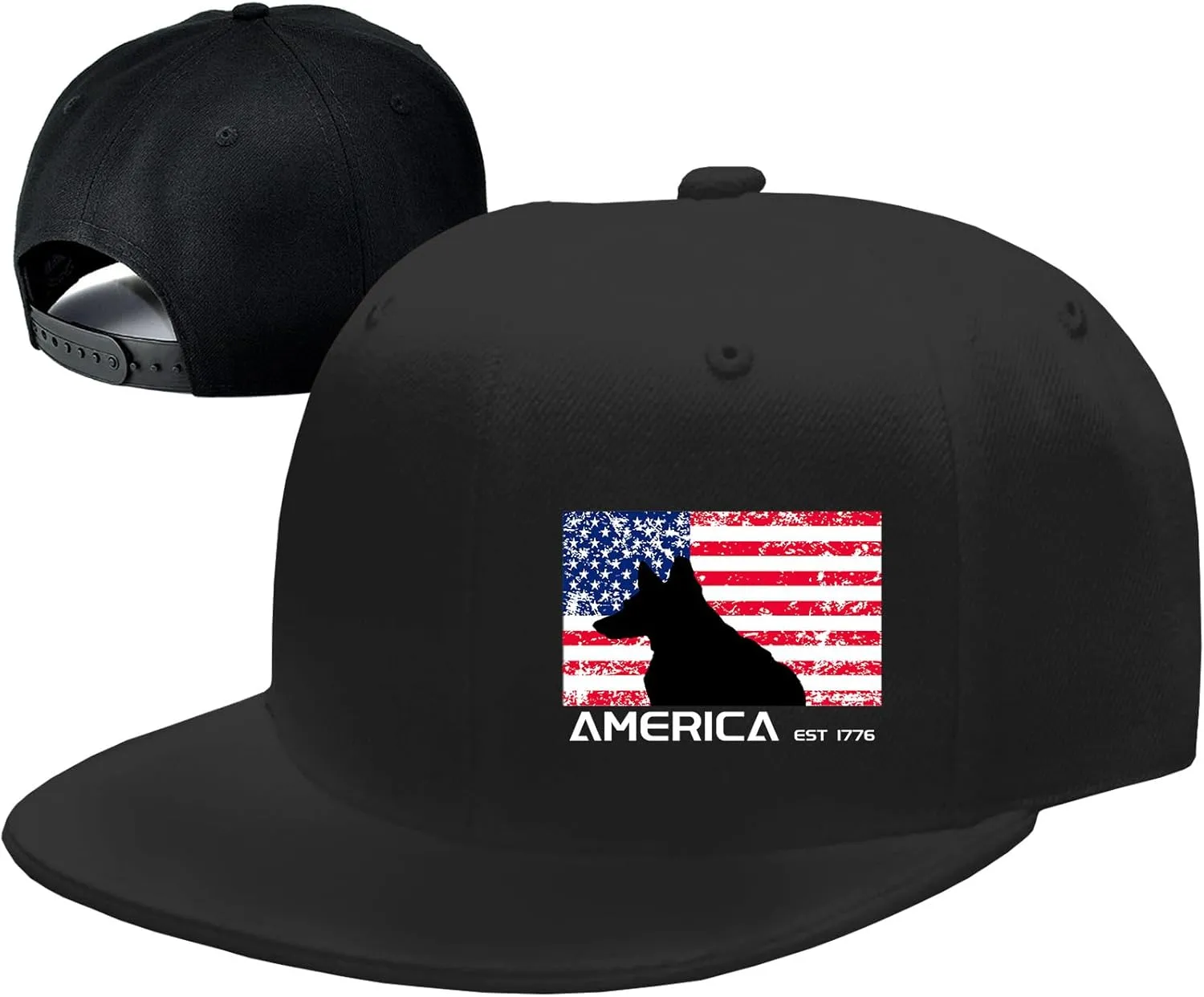 Skull Hat Snapback Hats for Men Flat Bill Hats for Men Fitted Hat Adjustable Black Baseball Hats