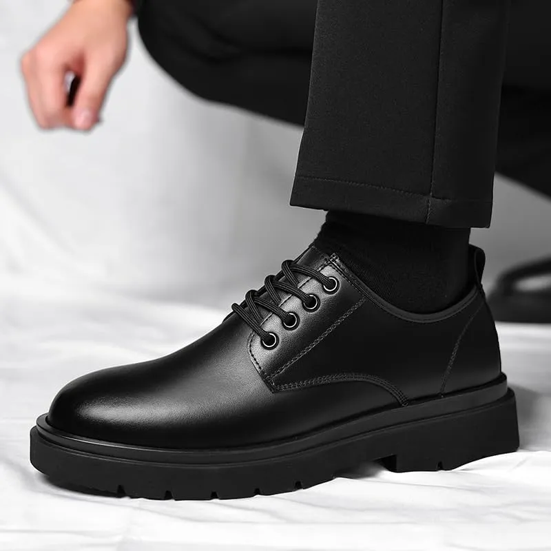 Slim Profile Oxford Dress Shoes Italian Calfskin Leather Business Formal Shoes with CushionFlex Technology for All-Day Wear