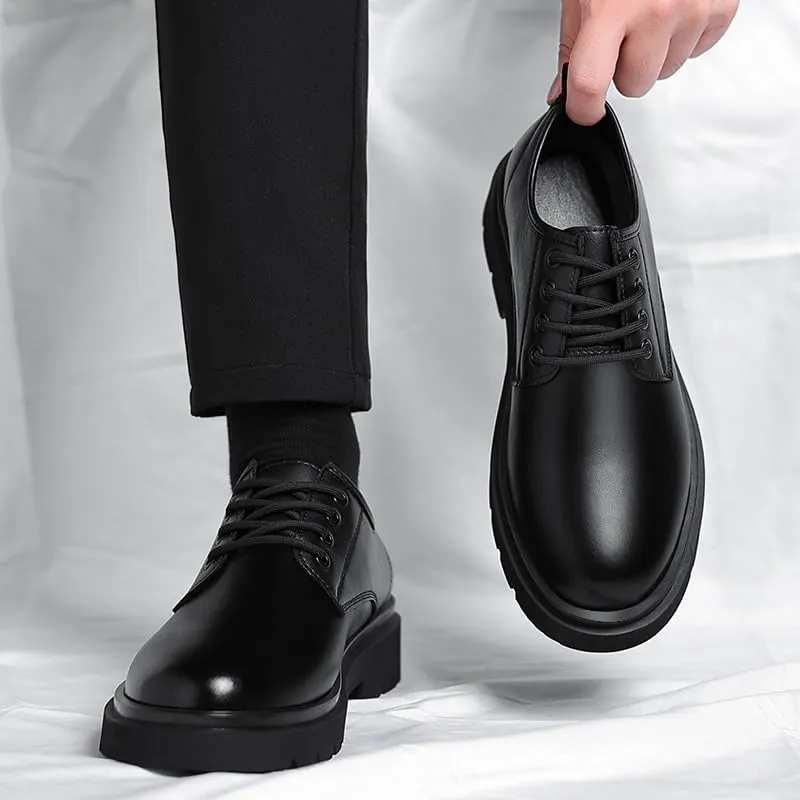 Slim Profile Oxford Dress Shoes Italian Calfskin Leather Business Formal Shoes with CushionFlex Technology for All-Day Wear