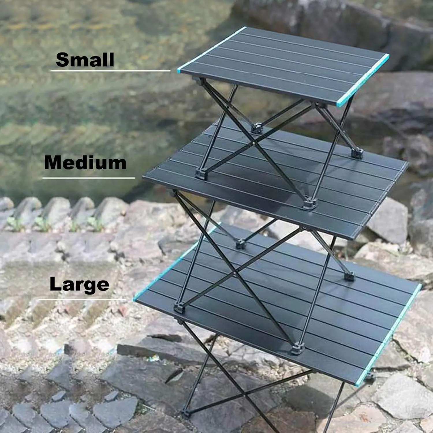 Small Foldable Table Portable Aluminium Klaptafel, Lichtgewicht Draagbare Klaptafel met Ophangnet, Opbergtas, Lichtstandaard for Picnic Camping(Red,55.2 * 40.8 * 46cm)