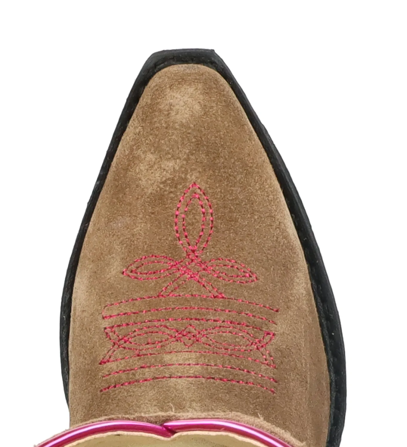 Smoky Mountain Boots Kids Girls Magnolia Brown/Pink Leather Cowboy Boots
