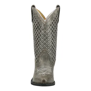 Smoky Mountain Boots Youth Girls Magnolia Vintage Gray Leather Cowboy Boots