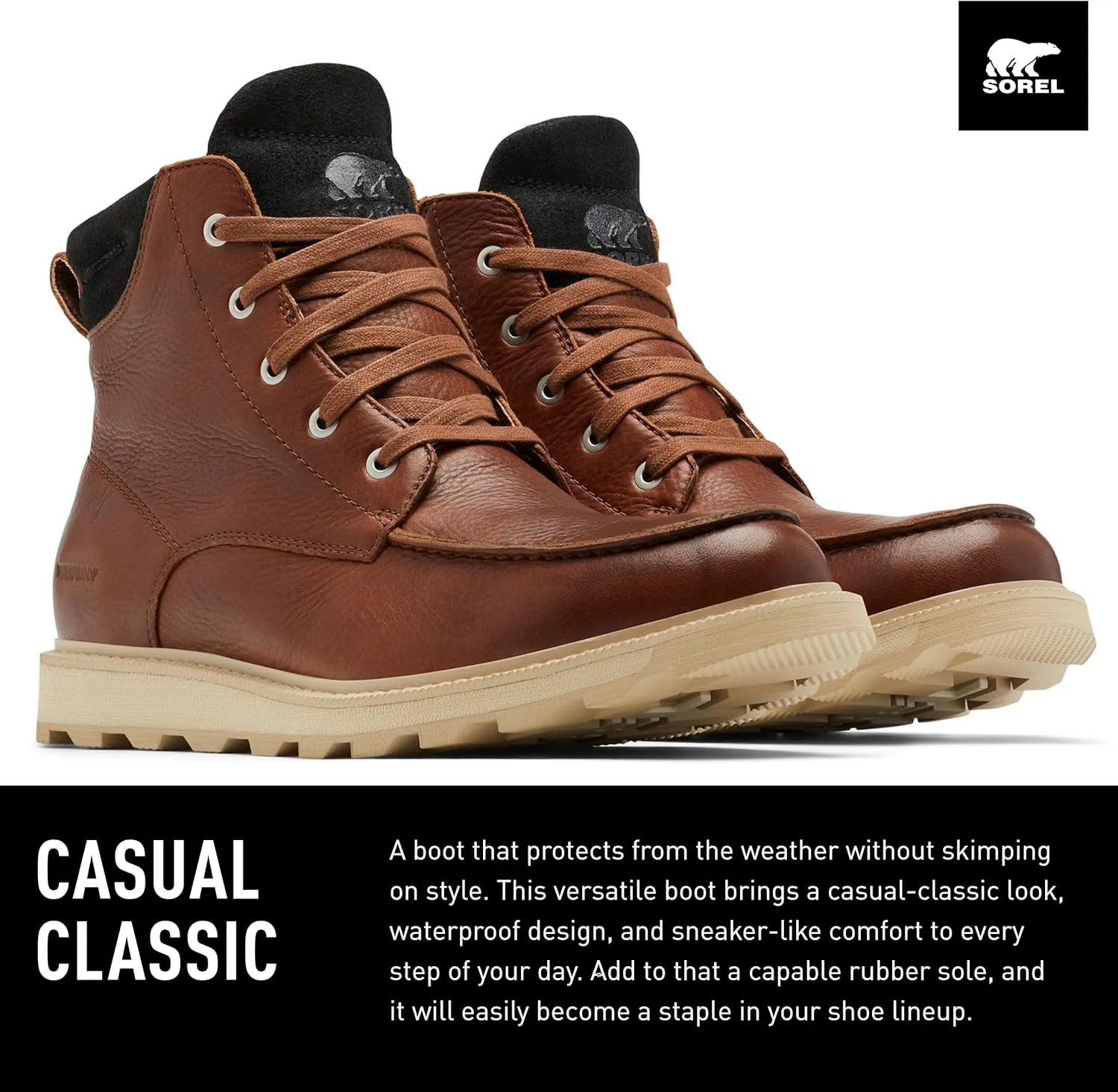 SOREL Men's Madson ll Moc Toe Waterproof Boot