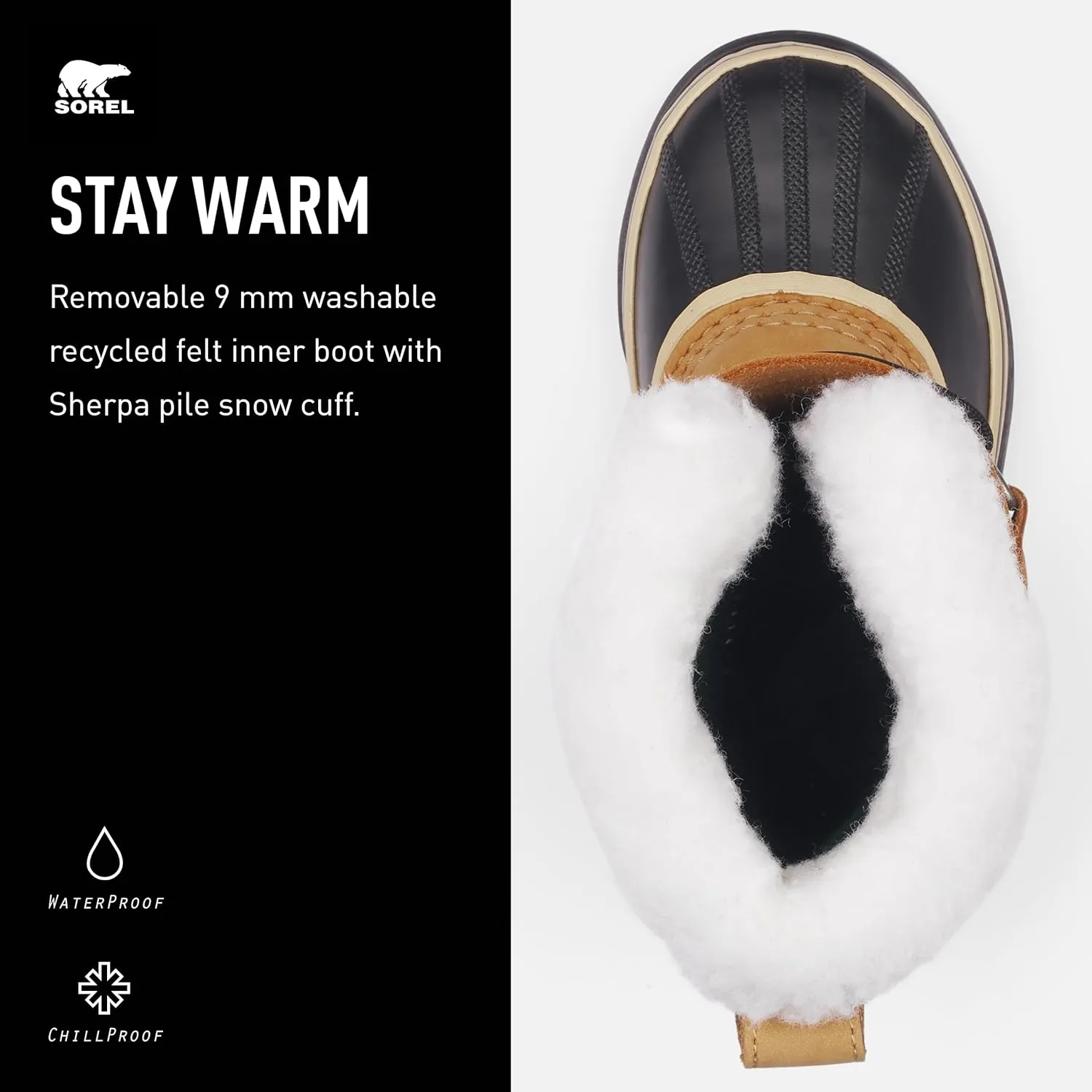 Sorel Youth Caribou Waterproof Youth Unisex Boots