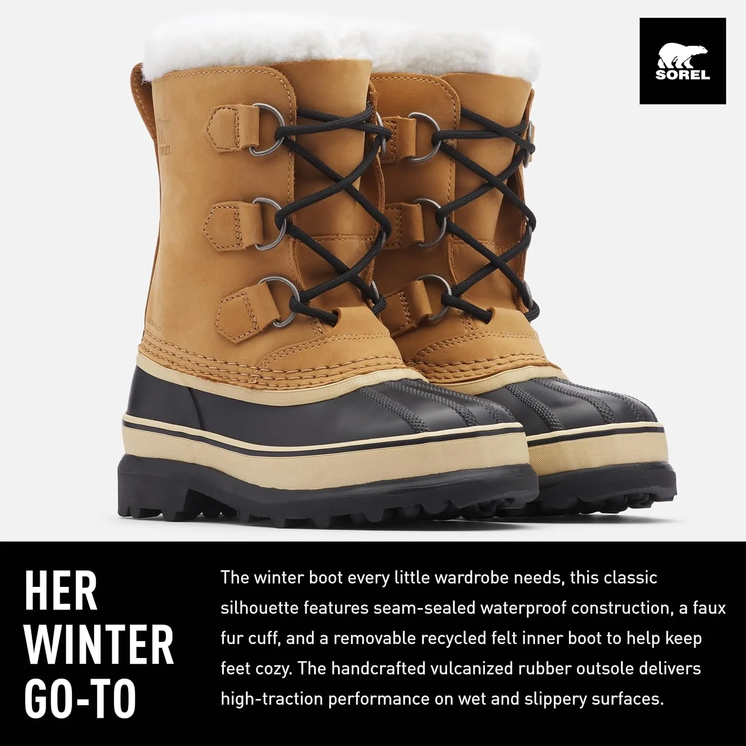 Sorel Youth Caribou Waterproof Youth Unisex Boots
