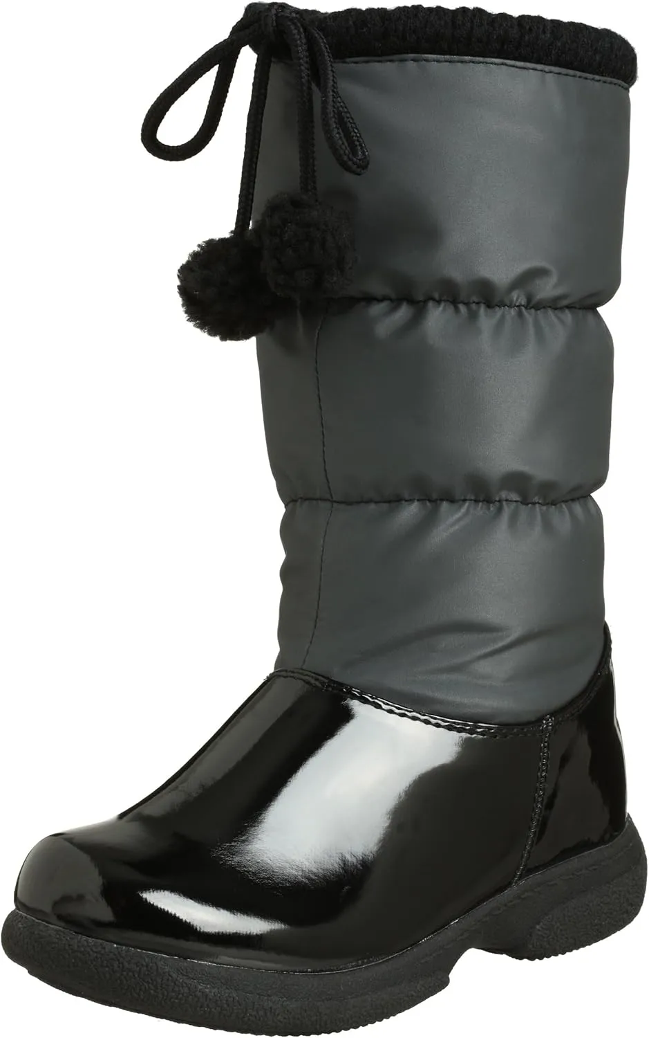 Sporto Esther Snow Boot (Little Kid, Big Kid),Black/Grey,5 M Big Kid