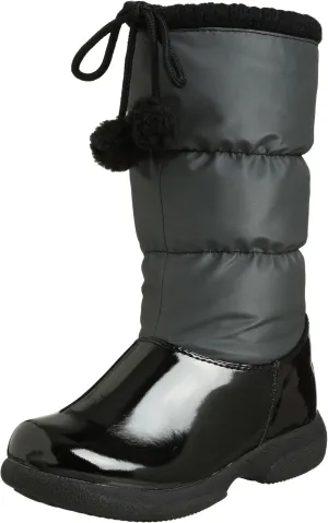 Sporto Esther Snow Boot (Little Kid, Big Kid),Black/Grey,5 M Big Kid