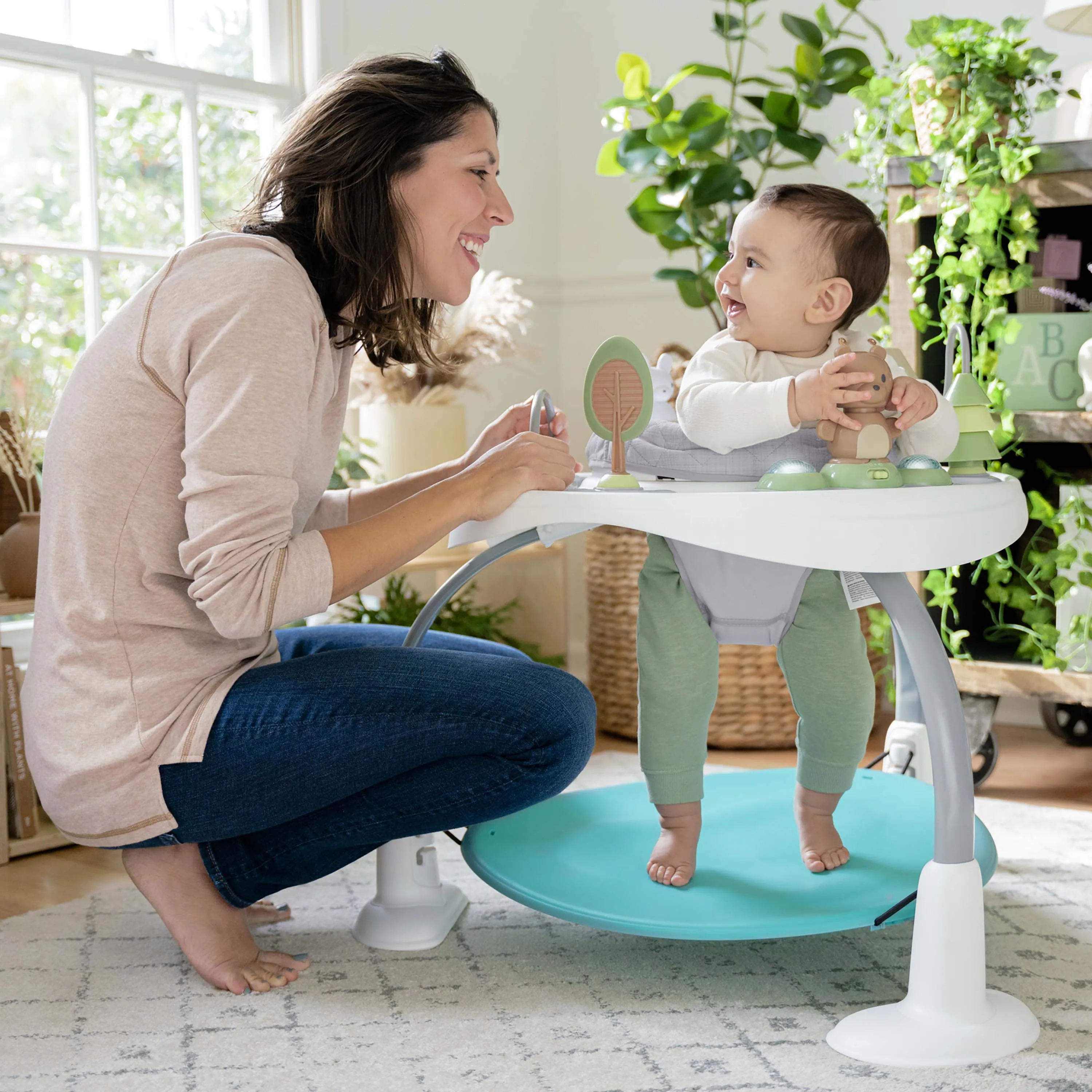 Spring & Sprout 2-in-1 Activity Jumper   Table - First Forest