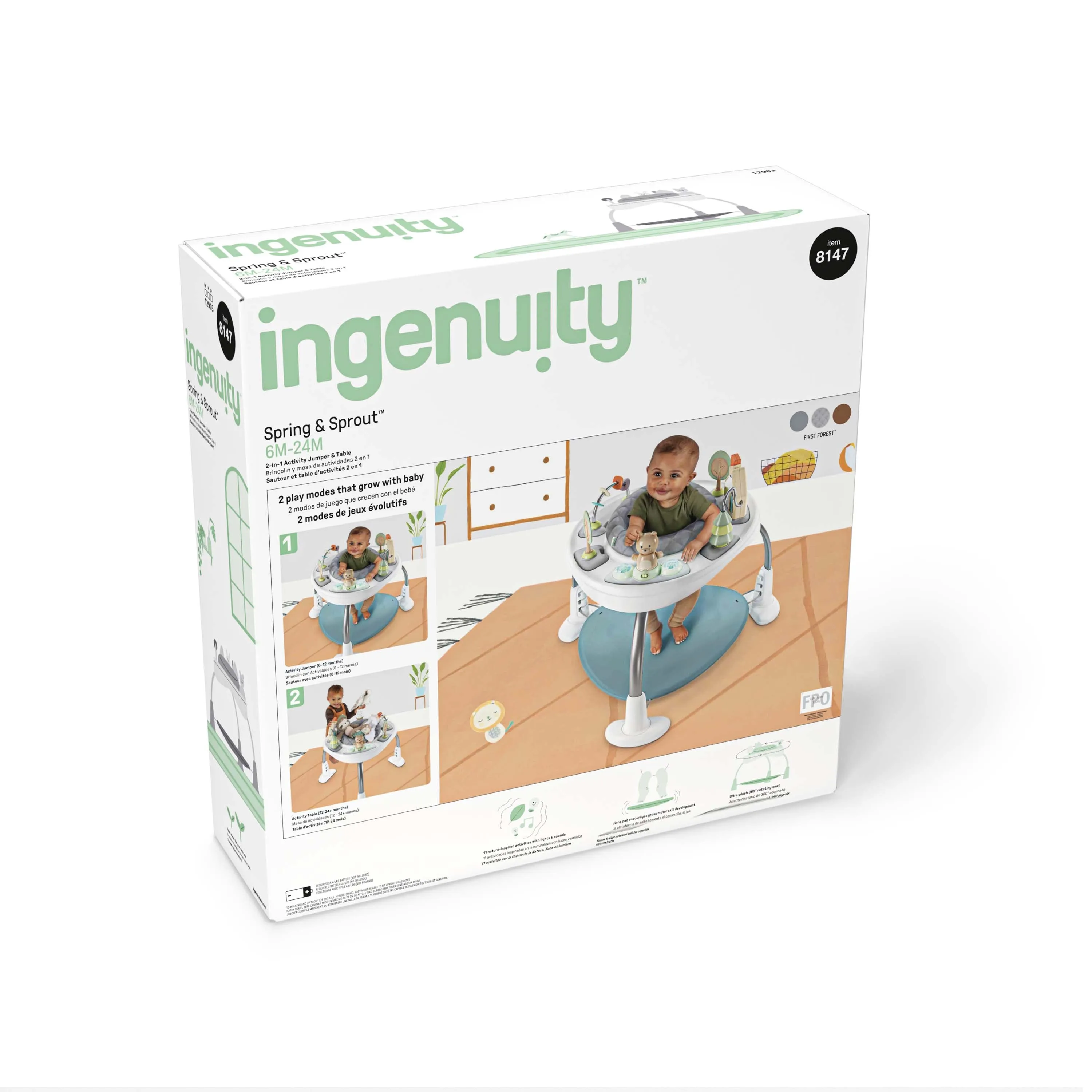 Spring & Sprout 2-in-1 Activity Jumper   Table - First Forest