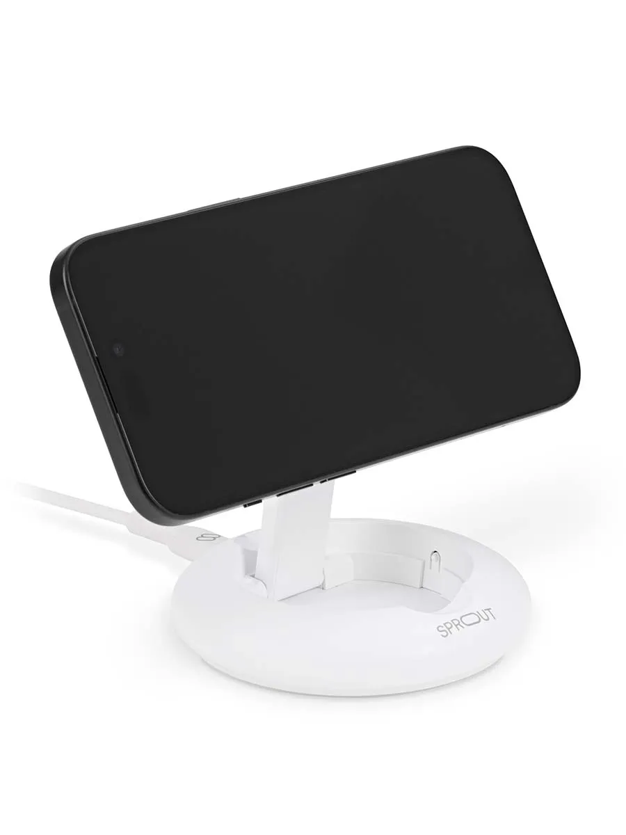 Sprout Qi2 Foldable Wireless Charger – Fast MagSafe Charging Stand for iPhone & Devices - (AU Version)