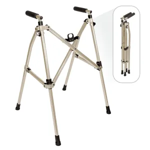 Stander Wonder Walker Lite, Lightweight Folding-Walker for Adults, Seniors, and Elderly, Collapsible Travel-Walker for Mobility Support, Compact Standard-Walker Without Wheels, Desert Sand
