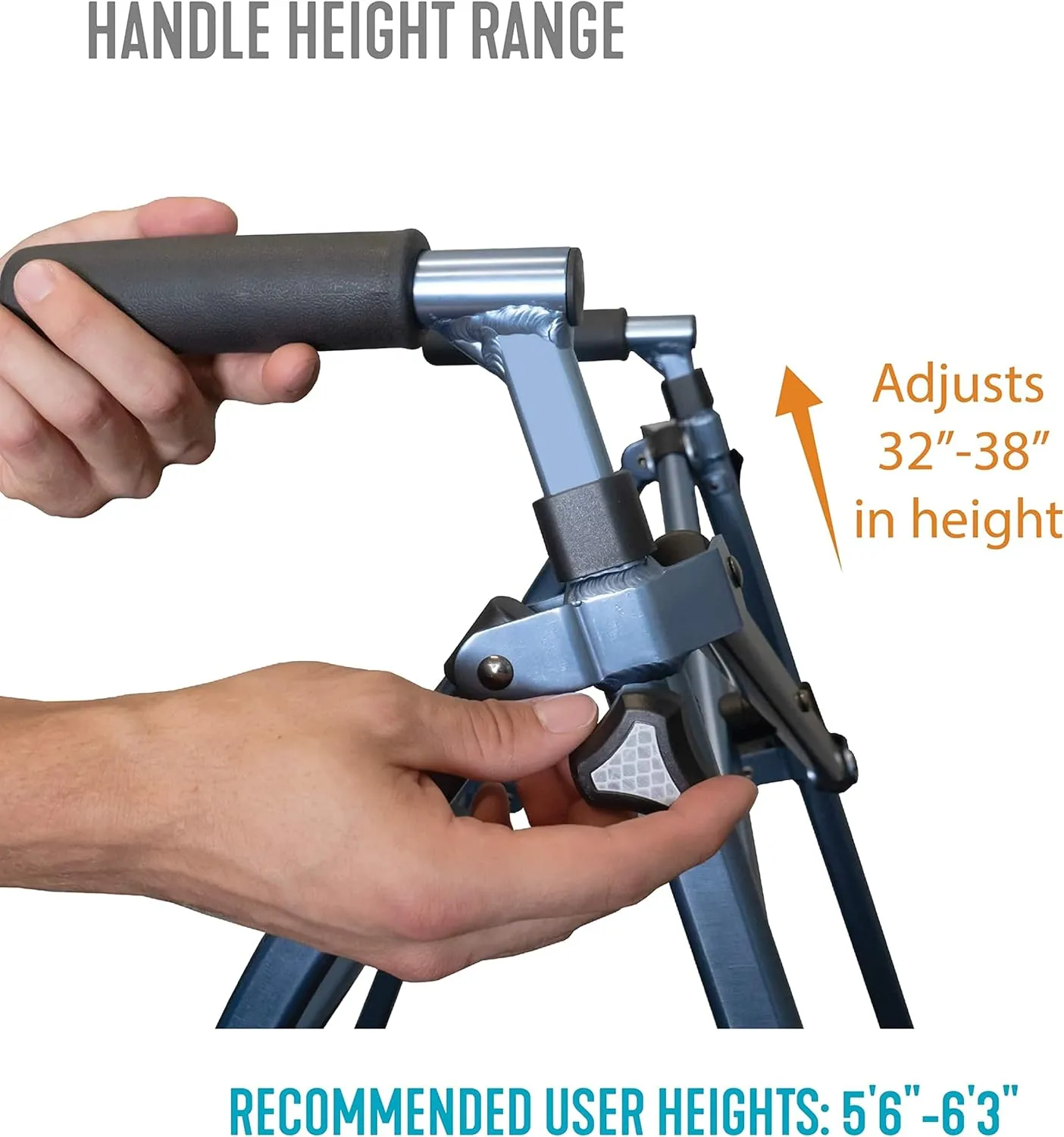 Stander Wonder Walker Plus, Lightweight Folding Rolling-Walker for Adults, Seniors, Elderly, Collapsable Travel EZ Fold-N-Go-Walker with Wheels, Glides, & Pouch, Compact Standard-Walker, Desert Sand