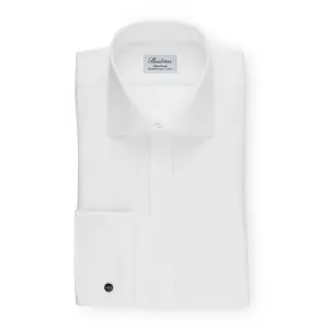 Stenstroms White Oxford French Front Tuxedo Dress Shirt