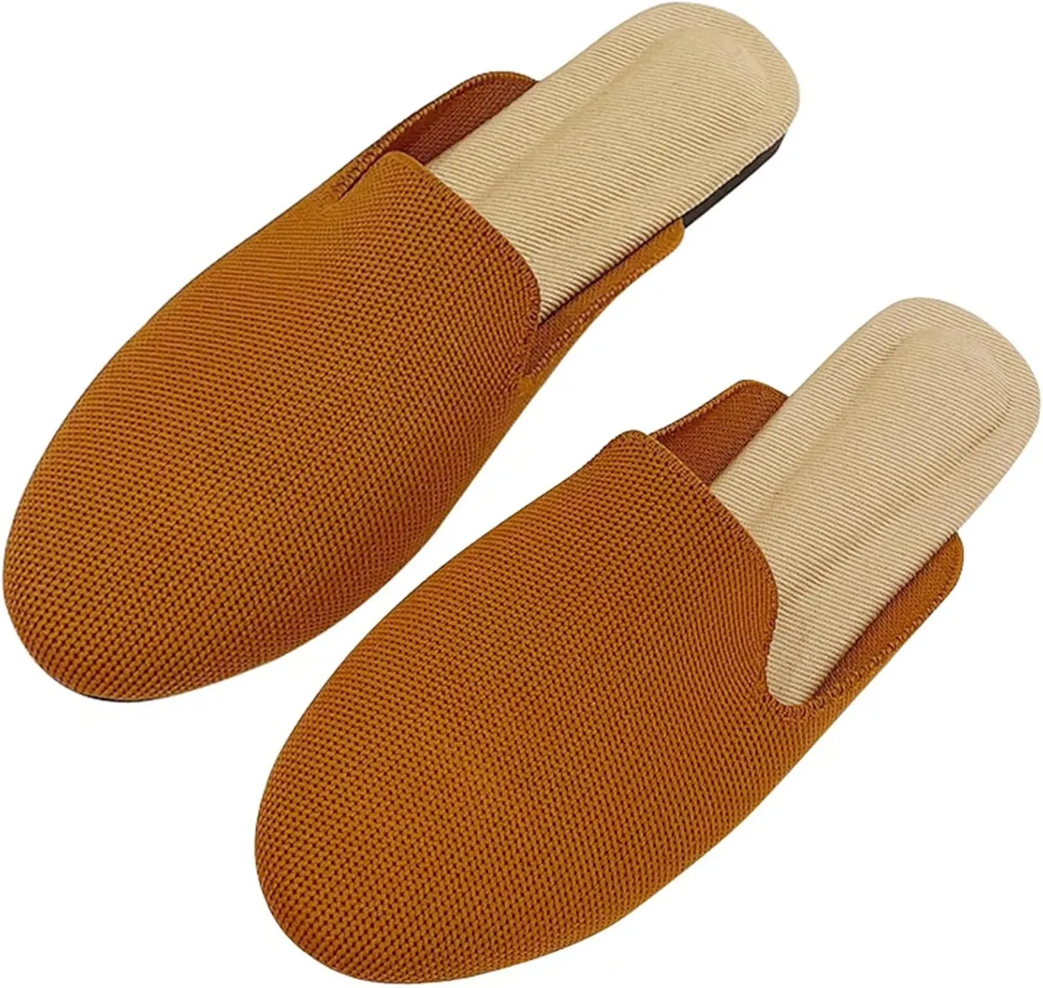 Stunner Women's Mules Shoes Breathable Kintted Round Toe Backless Slides Mules Shoes