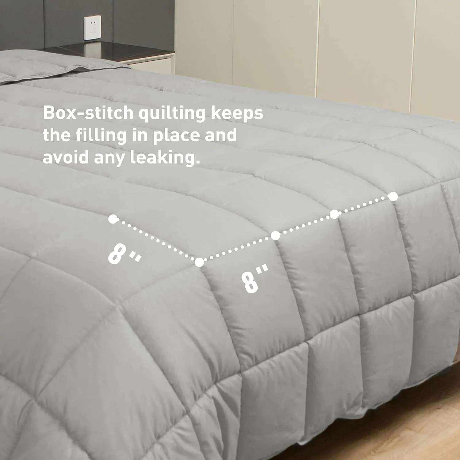 sunflower Twin Comforter Silver Gray Lightweight Down Alternative Filling Cotton Shell Bedding Twin XL Comforter Blanket for Dorm Hot Sleepers with Corner Tabs Soft Breathable Machine Washable