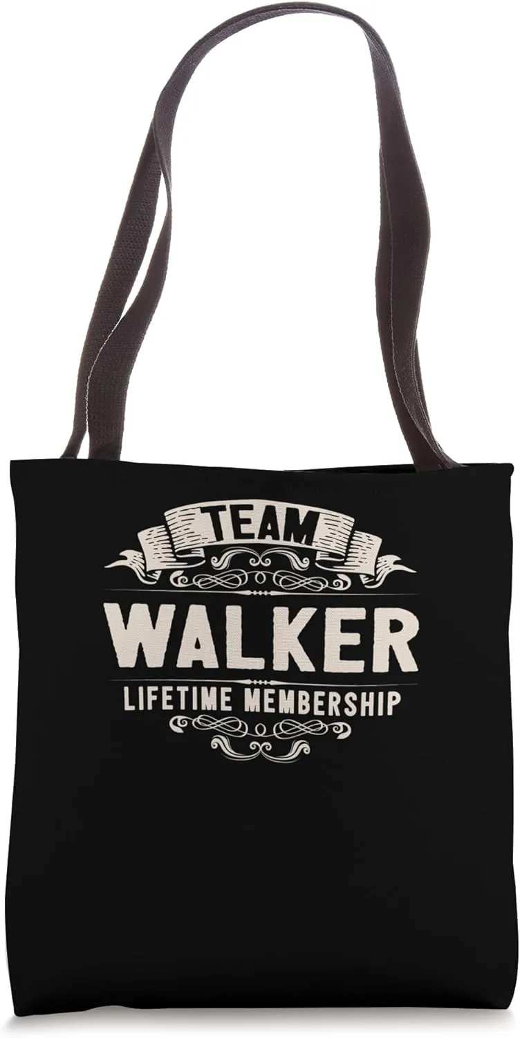 Team Walker Lifetime Membership Retro Last Name Vintage Tote Bag