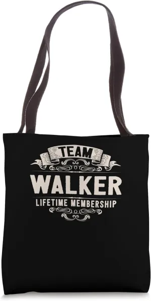 Team Walker Lifetime Membership Retro Last Name Vintage Tote Bag