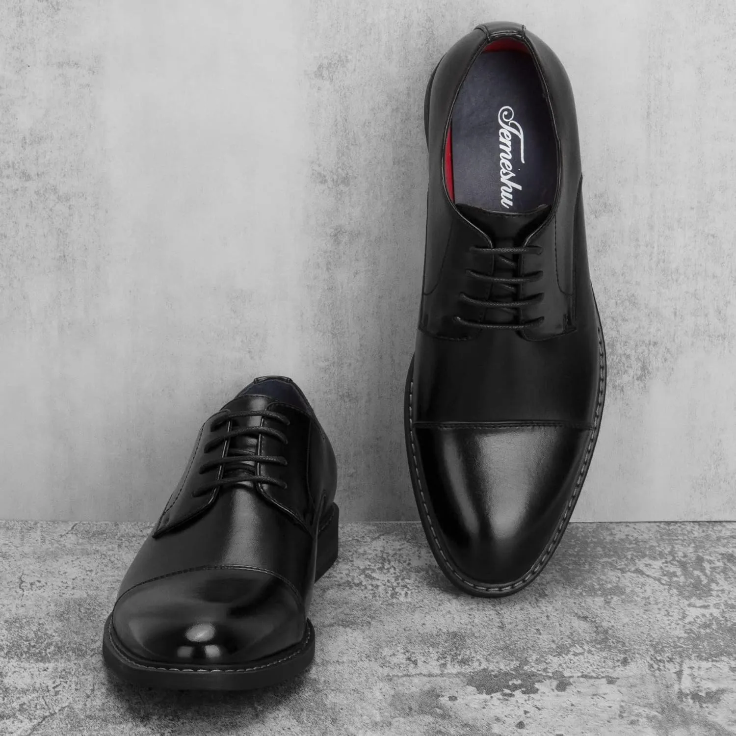 Temeshu Men's Dress Shoes Casual Oxford Shoes Business Formal Shoes