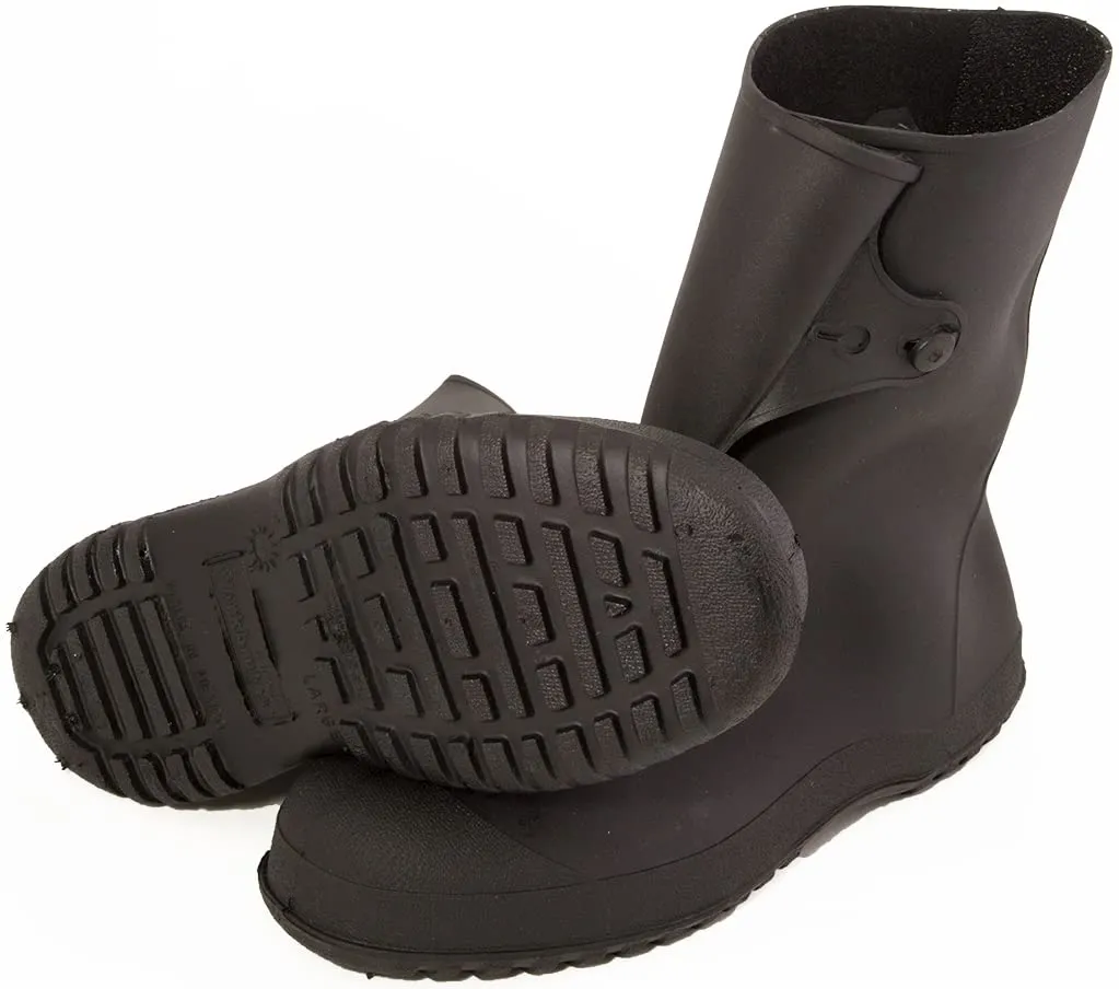 TINGLEY unisex adult 10" Overshoe Rain Boot, Black, 8.5-10 Women 6.5-8 Men US