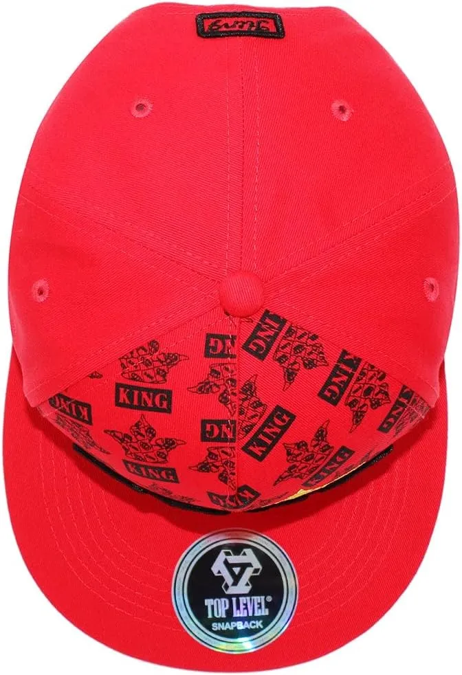 TOP Level Men's Adjustable Cotton Snapback Cap 6 (Various Unique Hat Designs Available)