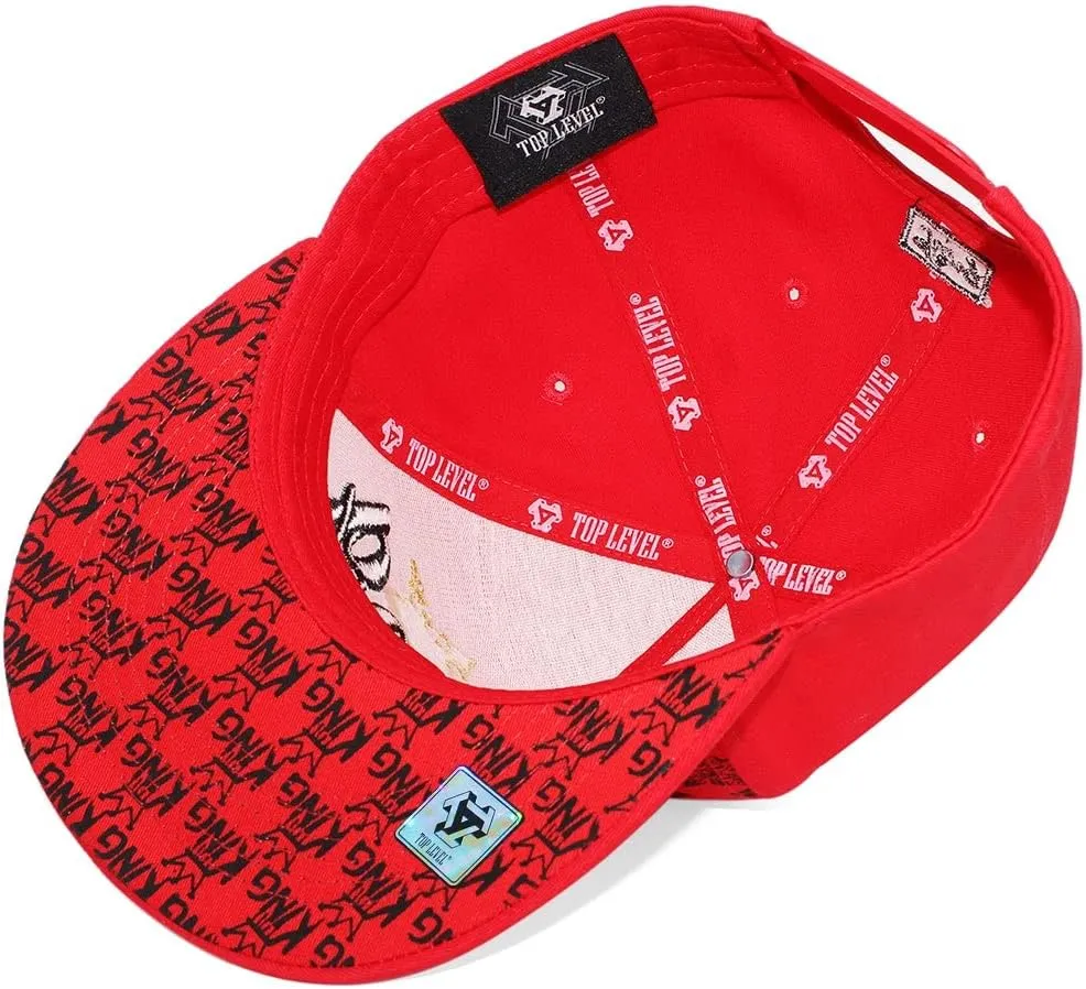 TOP Level Men's Adjustable Cotton Snapback Cap 6 (Various Unique Hat Designs Available)