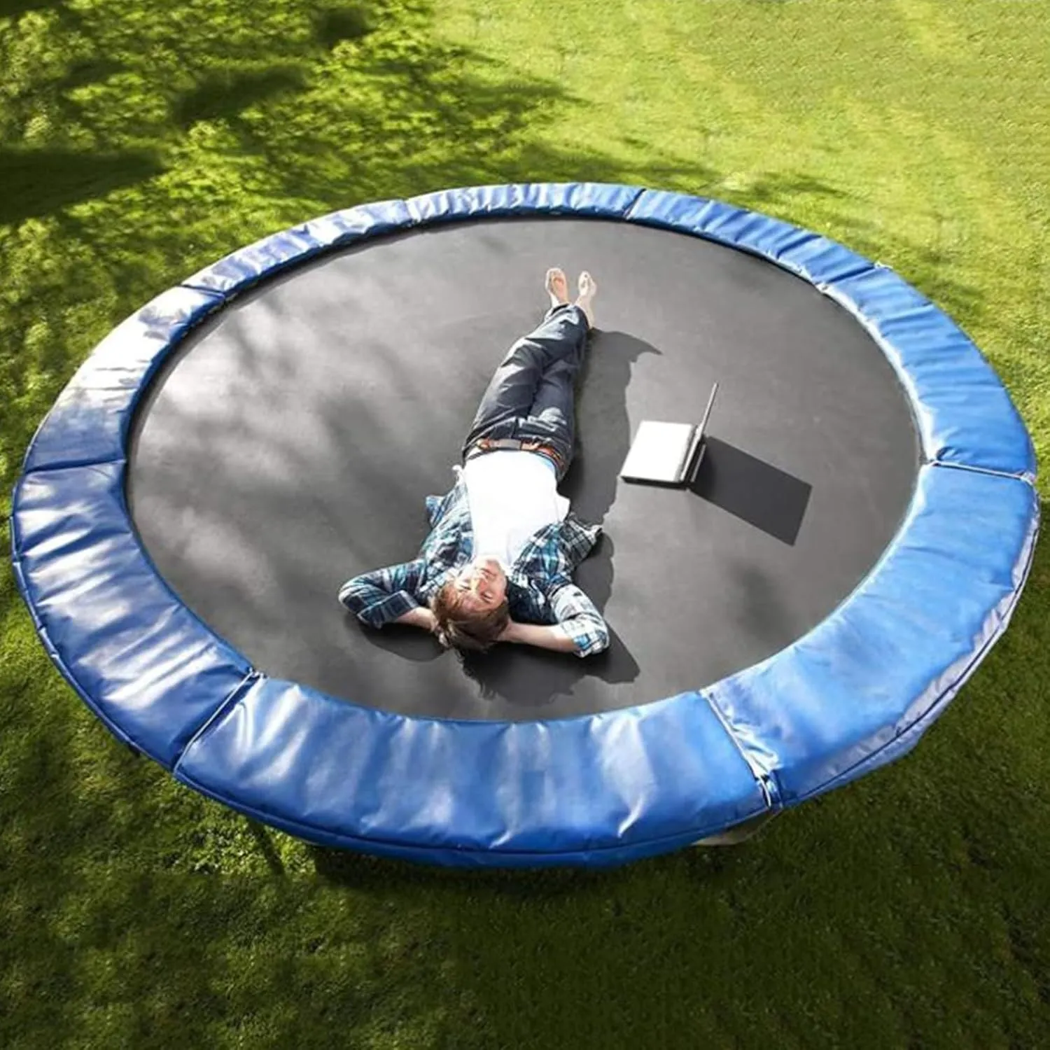 Trampoline Pad, 8ft 10ft 12ft 14ft Trampoline Replacement Safety Pad, Round Spring Cover, UV-Resistant, Tear-Resistant Edge Protection(16ft)