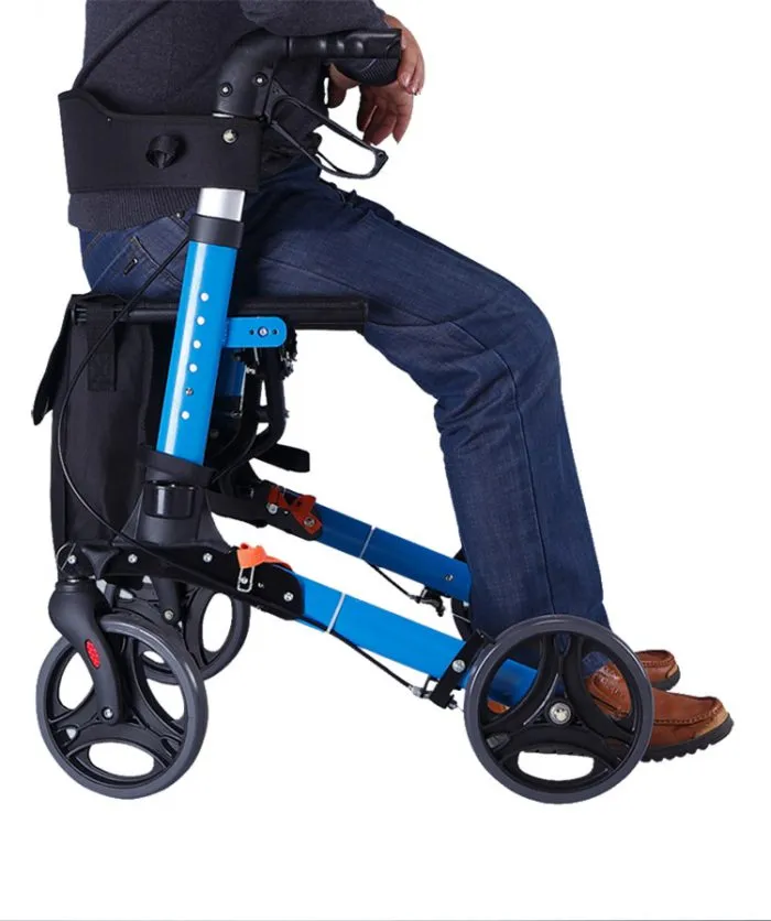 Travel Lite Portable Outdoor Seat Walker with Seat and Bag   Crutch Holder