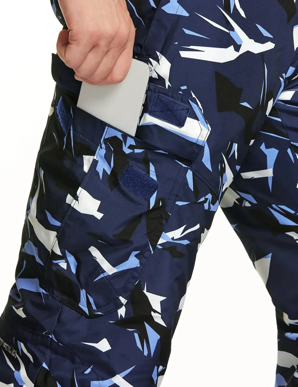 TSLA Men's Winter Snow Pants, Waterproof Insulated Ski Pants, Ripstop Windproof Snowboard Bottoms