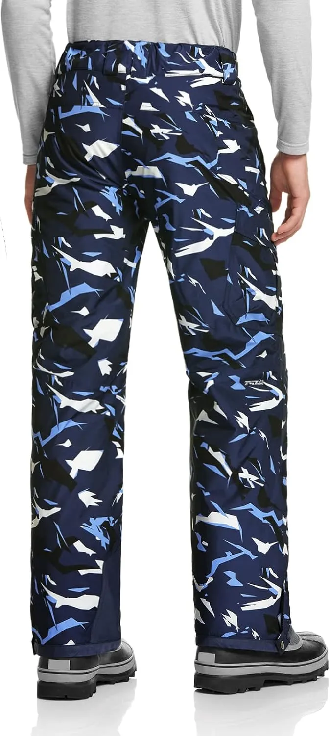 TSLA Men's Winter Snow Pants, Waterproof Insulated Ski Pants, Ripstop Windproof Snowboard Bottoms