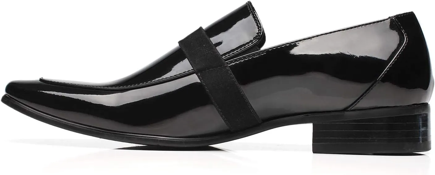 Tuxedo Shoes Patent Leather Wedding Shoes for Men Cap Toe Lace up Formal Business Oxford Shoes
