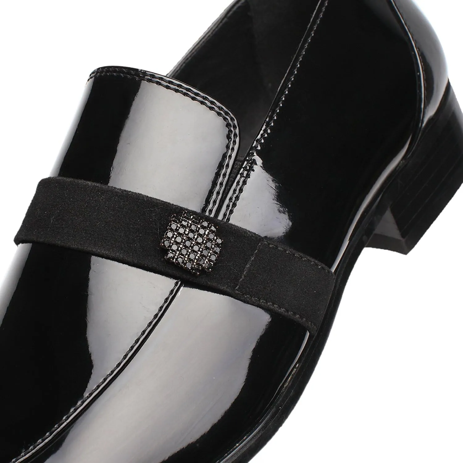 Tuxedo Shoes Patent Leather Wedding Shoes for Men Cap Toe Lace up Formal Business Oxford Shoes