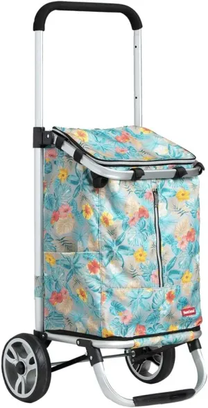 Utility Shopping Cart Folding Shopping Cart Aluminum Trolley Third Gear Telescopic Small Trolley Portable Shopping Trolley 38.7 * 15.15 * 17.7 Inches Portable Grocery Cart to Save Space