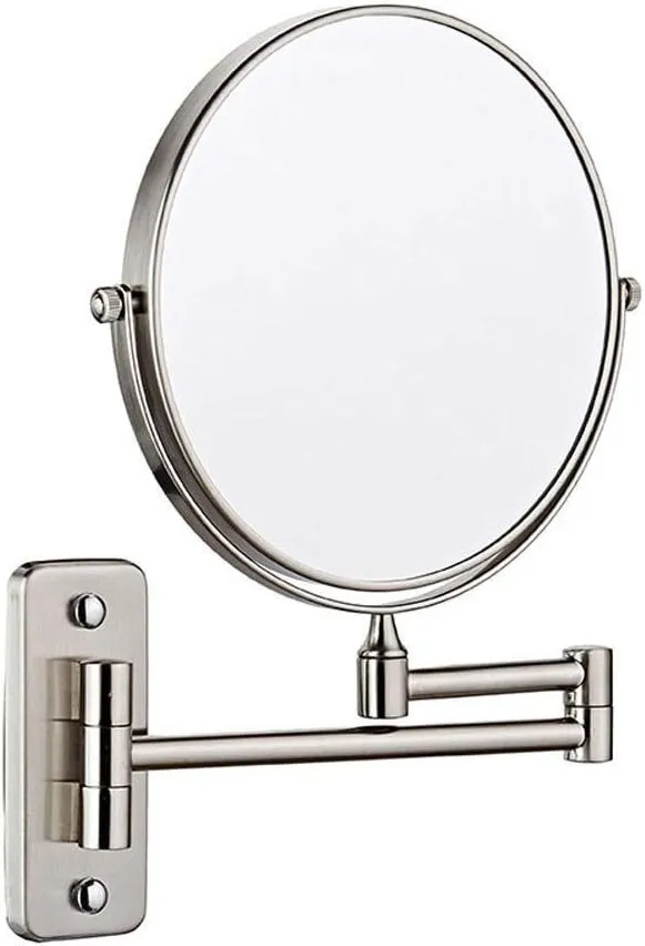 Vanity Mirror 8-inch Two-Sided Swivel Wall Mounted Mirror Extending Folding Bathroom Shaving Cosmetic Make Up Mirror