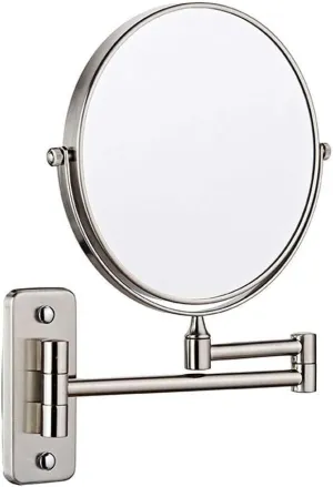 Vanity Mirror 8-inch Two-Sided Swivel Wall Mounted Mirror Extending Folding Bathroom Shaving Cosmetic Make Up Mirror