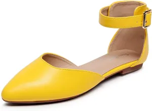 VenusCelia Women's D'Orsay Strap Flat Shoe