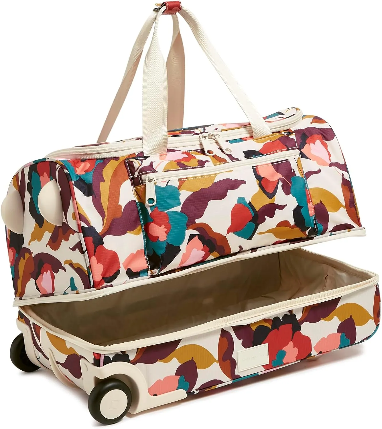 Vera Bradley Women's Recycled Ripstop Foldable Rolling Duffel Bag Travel