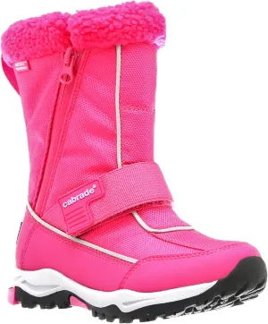 Vinca Girl's Snow Boot: Waterproof Zipper, 200g enTHERMA-insulated Nylon, deHYDREX Waterproof, Memory Foam Footbed, Reflective Trim
