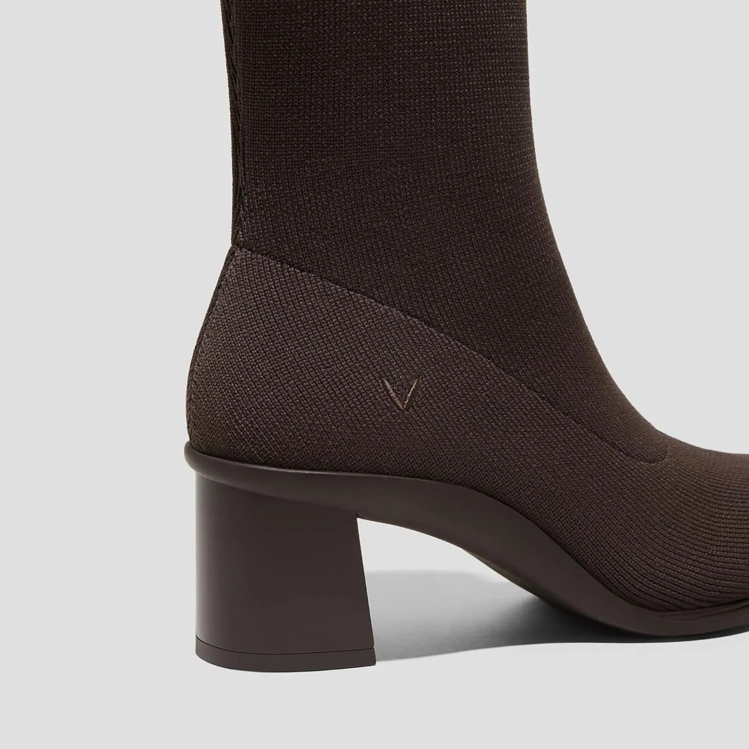 VIVAIA Amanda Women's Water-repellent Water-Repellent Stretchy UpperHeel Boot Round-Toe Booties 6.5cm/2.5" heel height Boots Extra Roomy Almond-Toe lady dress jeans Winter Fall Running Heel Boots