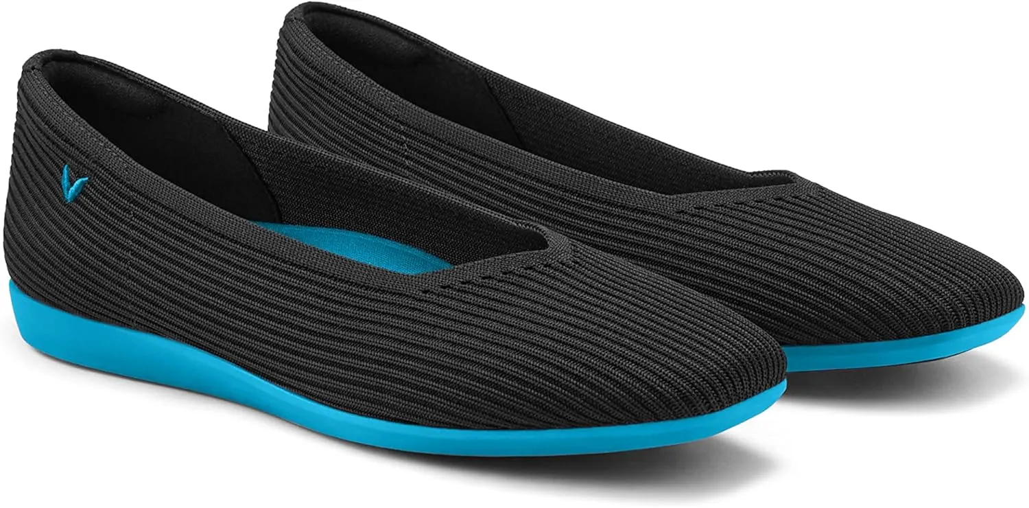 VIVAIA Margot Walker Women's Lightweight Square Toe V Cut Flats Slip on Washable Casual Flats