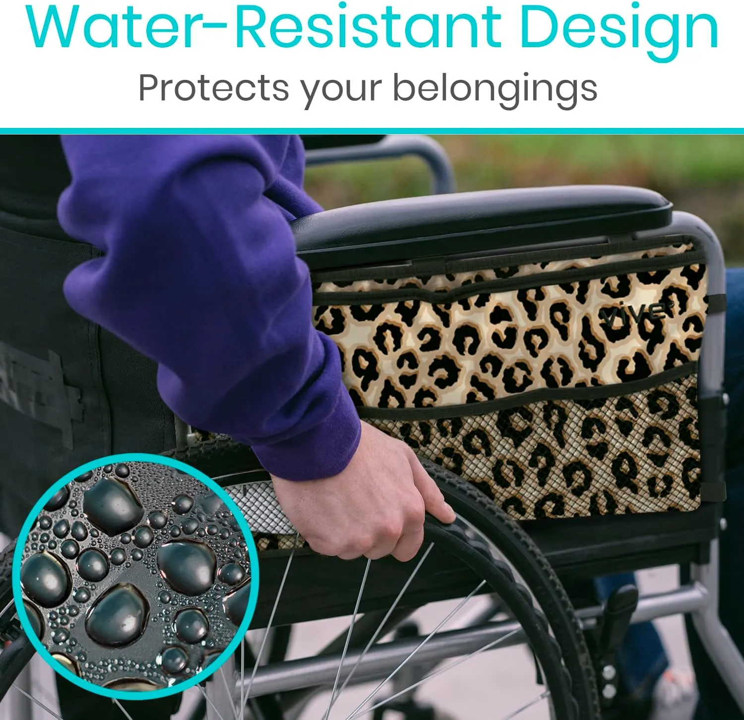 Vive Walker Bag - Accessories Wheelchair Basket Pouch (Water Resistant) - Seniors Caddy Accessory Attachment for Folding, Rolling Walkers - Carry Storage Carrier Tote - Lightweight, Universal Size