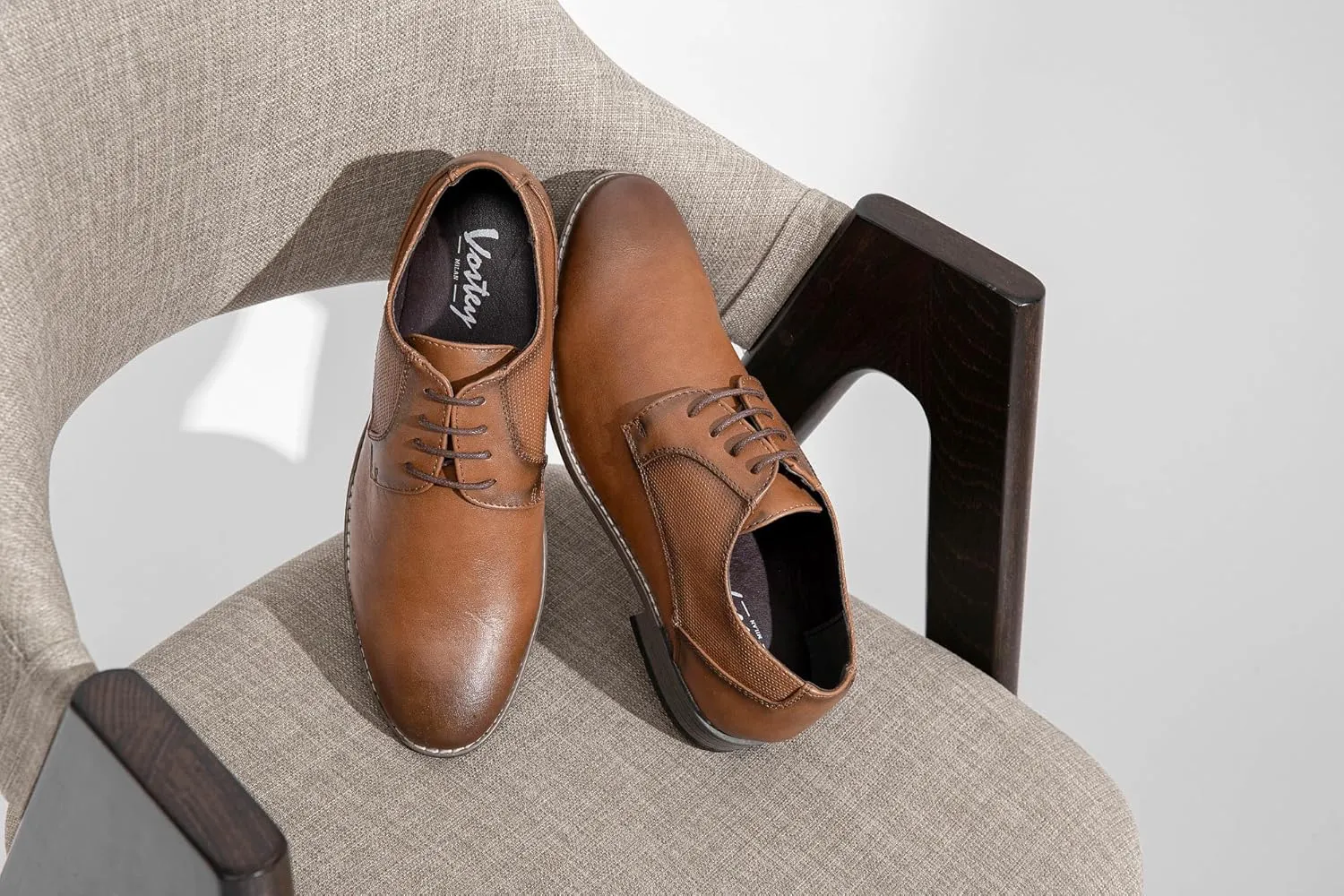 Vostey Men's Dress Shoes Formal Oxford Shoes Classic Lace Up Derby Shoes