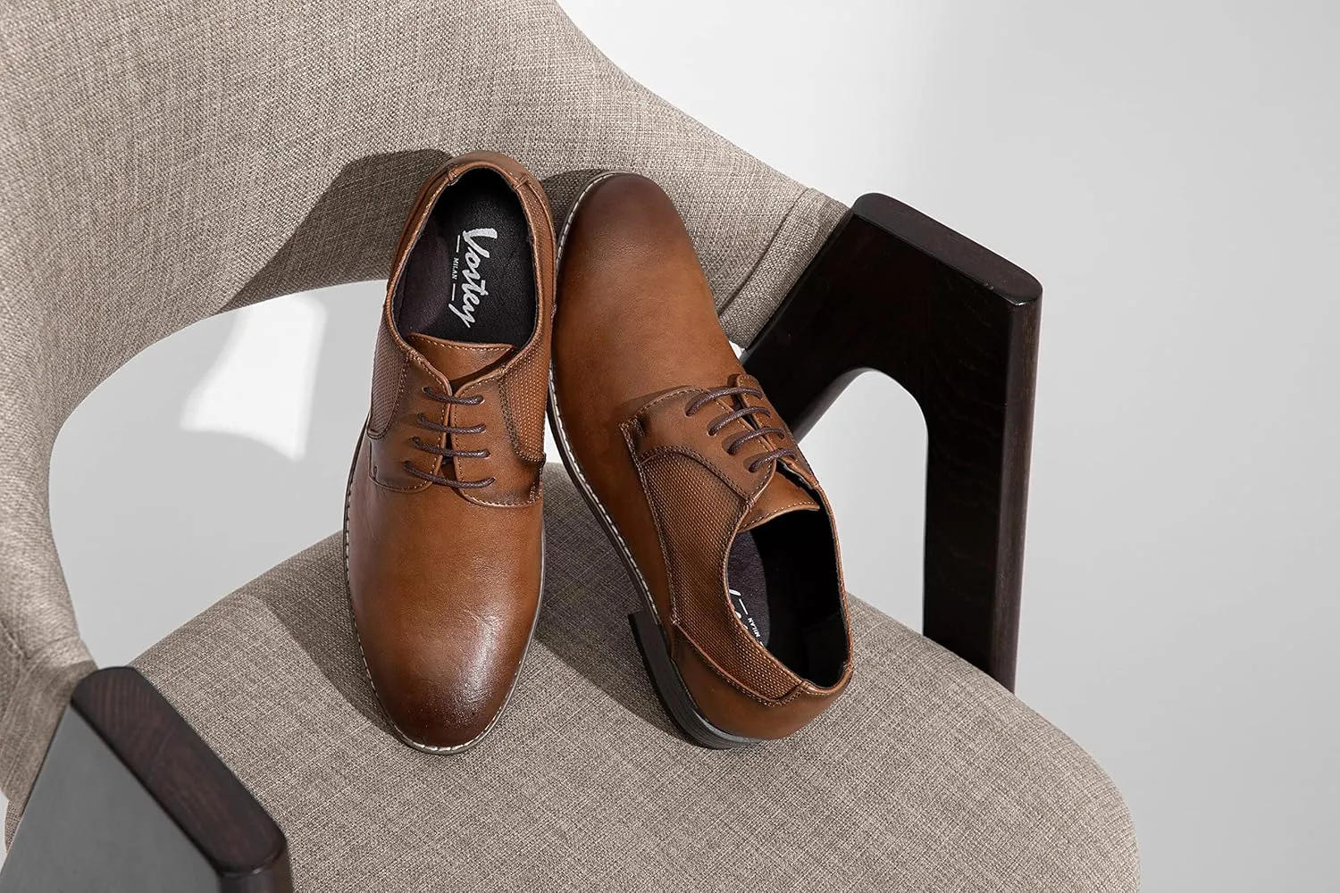 Vostey Men's Dress Shoes Formal Oxford Shoes Classic Lace Up Derby Shoes